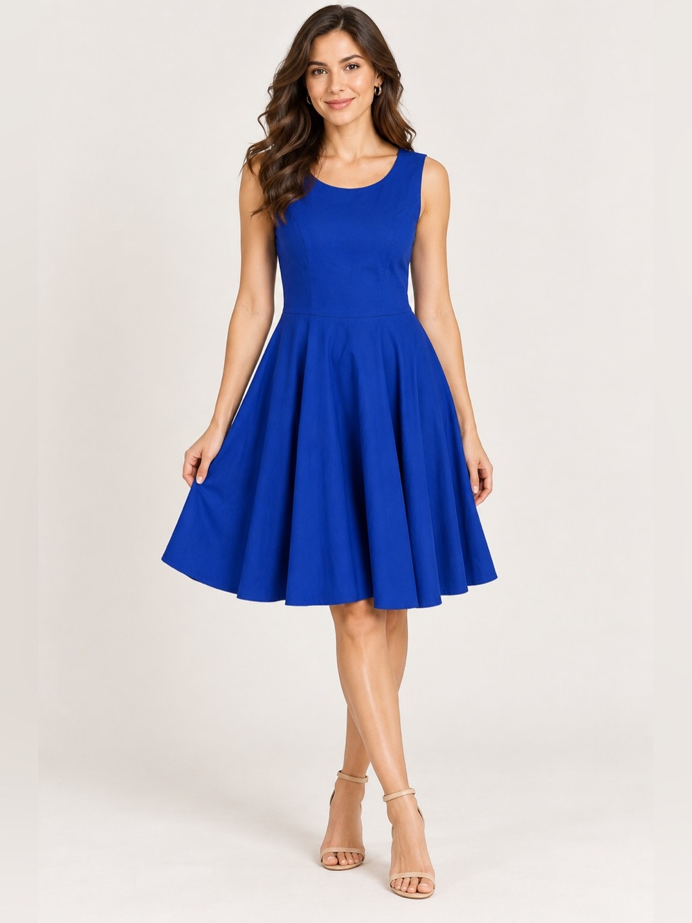 GRACE KARIN Small Royal Blue Fit & Flare A-Line Cocktail Wedding Guest Dress